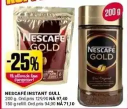 Europris Nescafe instant gull tilbud