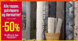 Europris Alle tepper, gulvløpere og dørmatter! tilbud