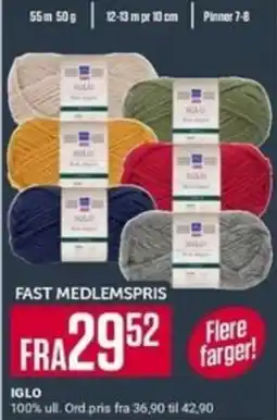Europris Iglo ull tilbud