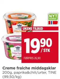 Meny Tine creme fraiche middagsklar tilbud