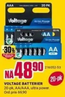 Europris Voltage batterier tilbud
