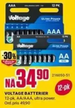 Europris Voltage batterier tilbud