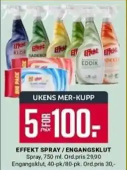 Europris Effekt spray / engangsklut tilbud