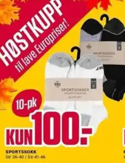 Europris t2c sportssokker tilbud