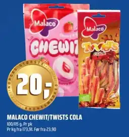 Coop Obs Malaco Chewit/Twists Cola tilbud