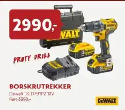 Byggmakker DeWalt Borskrutrekker tilbud