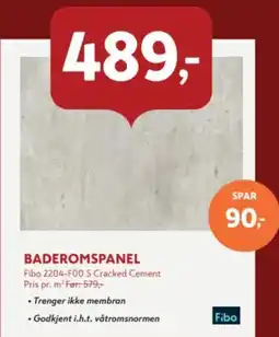 Byggmakker Fibo baderomspanel tilbud