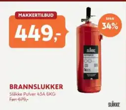 Byggmakker Slåkke Brannslukker tilbud