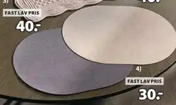 JYSK Fast lav pris oval mat tilbud