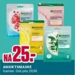 Europris Garnier ansiktsmaske tilbud