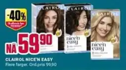 Europris Clairol nice'n easy tilbud