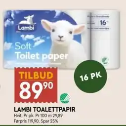 Coop Mega Lambi toalettpapir tilbud