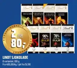 Coop Obs Lindt sjokolade tilbud