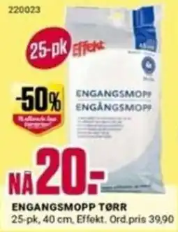 Europris Effekt engangsmopp tørr tilbud
