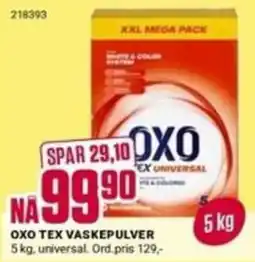 Europris Oxo tex vaskepulver tilbud