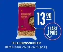 Rema 1000 Fullkorns nudler tilbud