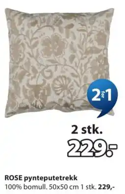JYSK ROSE pynteputetrekk tilbud