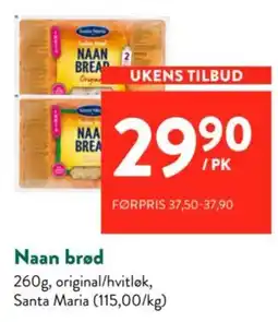 Jacobs Santa Maria Naan brød tilbud