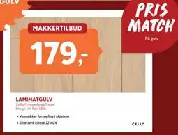 Byggmakker Cello laminatgulv tilbud