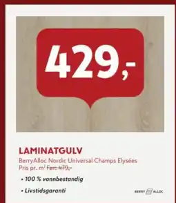 Byggmakker BerryAlloc Laminatgulv tilbud