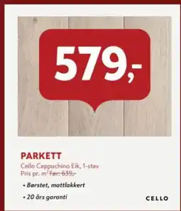 Byggmakker Cello Parkett tilbud