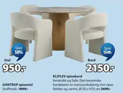 JYSK Gantrup spisestol tilbud