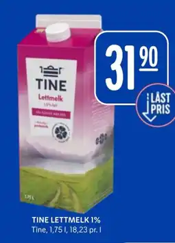 Rema 1000 Tine Lettmelk 1% tilbud