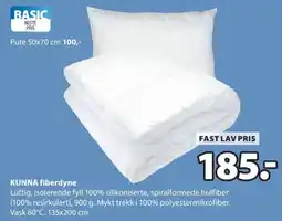 JYSK KUNNA fiberdyne tilbud