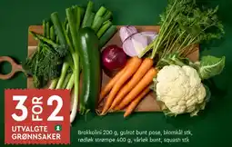 Coop Mega Utvalgte grønnsaker tilbud