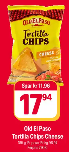 Coop Extra Old El Paso Tortilla Chips Cheese tilbud