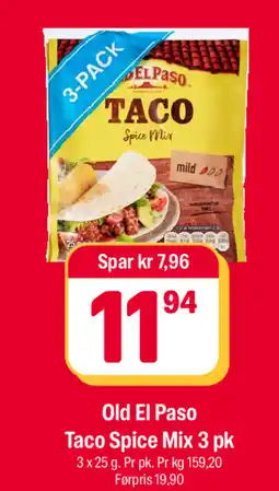 Coop Extra Old El Paso Taco Spice Mix tilbud