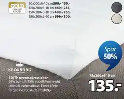 JYSK Kronborg Edith overmadrasslaken tilbud
