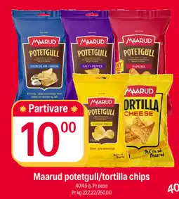 Coop Extra Maarud potetgull/tortilla chips tilbud