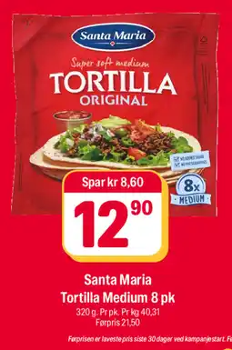Coop Extra Santa Maria Tortilla Medium tilbud