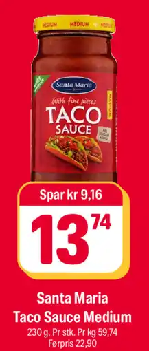 Coop Extra Santa Maria Taco Sauce Medium tilbud