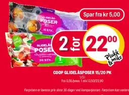 Coop Extra Coop glidelåsposer tilbud