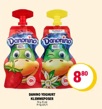 Coop Extra Danonino yoghurt klemmeposer tilbud