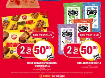 Coop Extra Freia brownies/brookies/muffin cakes tilbud