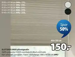 JYSK Slotsholmen plisségardin tilbud