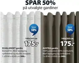 JYSK Elvalandet gardin tilbud