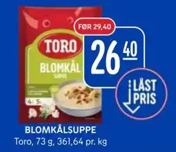 Rema 1000 Toro blomkålsuppe tilbud