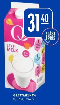 Rema 1000 Q Lettmelk 1% tilbud