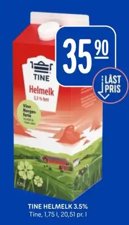 Rema 1000 Tine Helmelk 3.5% tilbud