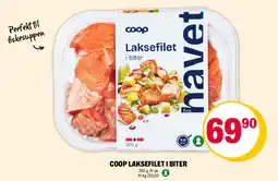 Coop Extra Coop laksefilet i biter tilbud