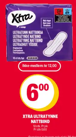 Coop Extra Xtra ultratynne nattbind tilbud
