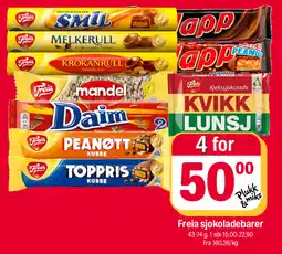 Coop Extra Freia sjokoladebarer tilbud