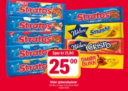 Coop Extra Nidar sjokoladeplater tilbud
