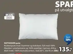 JYSK NOTODDEN pute tilbud