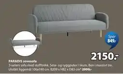JYSK PARADIS sovesofa tilbud