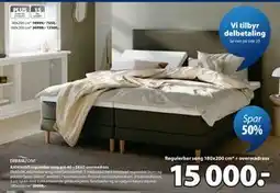 JYSK BJORSUND regulerbar seng grå-40 + EKSO overmadrass tilbud